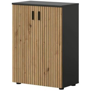 Midischrank - grau - Materialmix - 60 cm - 81 cm | Möbel Kraft