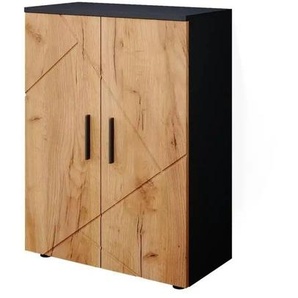 Midischrank - holzfarben - Materialmix - 60 cm - 81 cm | Möbel Kraft