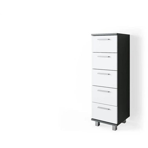 Midischrank - schwarz - Materialmix - 30 cm - 95 cm | Möbel Kraft