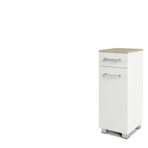 Midischrank - weiß - Materialmix - 30,2 cm - 76,5 cm | Möbel Kraft