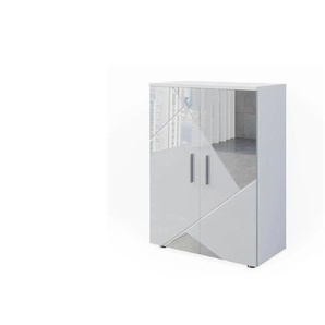 Midischrank - weiß - Materialmix - 60 cm - 81 cm | Möbel Kraft