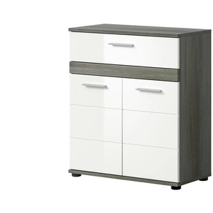 Midischrank - weiß - Materialmix - 71 cm - 79 cm | Möbel Kraft