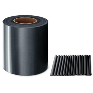 Midori - 6 x ® pvc Sichtschutzstreifen 35 m x 19 cm Doppelstabmatten Zaunfolie Zaunblende Clips Anthraz