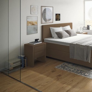 Mikrofeder Boxspringbett Adam 100 x 220 cm Braun