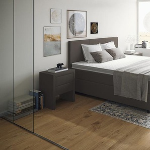 Mikrofeder Boxspringbett Adam 140 x 210 cm Espresso