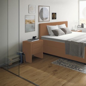 Mikrofeder Boxspringbett Adam 180 x 200 cm Goldbraun