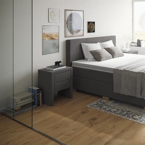 Mikrofeder Boxspringbett Adam 80 x 200 cm Anthrazit