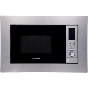 Mikrowelle 800 Watt Einbau Grill 1000 Watt Edelstahl 8 Programme 20 l Respekta