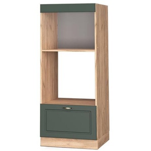 Mikrowellenschrank Fame-Line, Grün-Gold Landhaus, 60 cm offen Vicco
