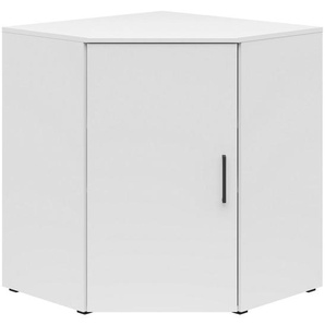 Milino Eckkommode, Weiß, Kunststoff, 2 Fächer, 71.5x83x71.5 cm, FSC Mix, Typenauswahl, Beimöbel erhältlich, stehend, Wohnzimmer, Kommoden & Sideboards, Kommoden