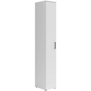 Milino Mehrzweckschrank, Weiß, Kunststoff, 5 Fächer, 30x195x40 cm, FSC Mix, erweiterbar, stehend, Waschküche, Mehrzweckschränke