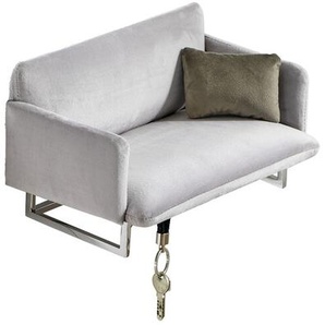 Mini-Garderobe Couch Philippi hellgrau, Designer Boris Pickenhagen, 17x35.5x17.5 cm