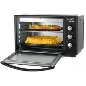 Minibackofen 45 Liter Konvektion 60 min Timer Ober-Unterhitze Mini Backofen Kleiner Backofen Elektrischer Backofen - Zilan