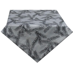 Mitteldecke HOSSNER - HOMECOLLECTION Rami, Weihnachtsdeko, Winterzeit Tischdecken Gr. B/L: 110 cm x 110 cm, 1 St., quadratisch, grau (grau, silberfarben) Mitteldecken mit weihnachtlichem Motiv