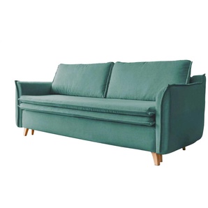 Miuform Einzelsofa mit Schlaffunktion Charming Charlie ¦ blau ¦ Maße (cm): B: 225 H: 85