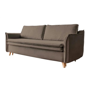 Miuform Einzelsofa mit Schlaffunktion Charming Charlie ¦ braun ¦ Maße (cm): B: 225 H: 85