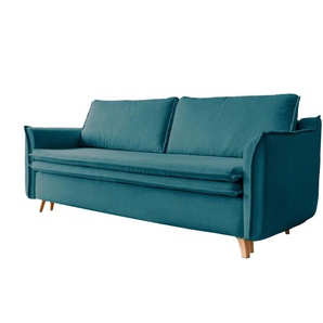 Miuform Einzelsofa mit Schlaffunktion Charming Charlie - türkis/petrol - Materialmix - 225 cm - 85 cm | Möbel Kraft