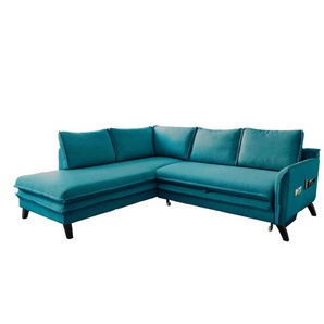 Miuform Ecksofa mit Schlaffunktion Charming Charlie ¦ türkis/petrol ¦ Maße (cm): B: 234 H: 90