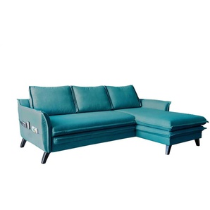 Miuform Ecksofa mit Schlaffunktion  Charming Charlie ¦ türkis/petrol ¦ Maße (cm): B: 228 H: 90