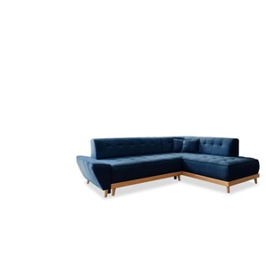 Miuform Ecksofa mit Schlaffunktion Dazzling Daisy ¦ blau ¦ Maße (cm): B: 253 H: 77
