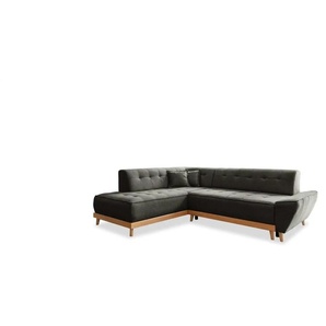 Miuform Ecksofa mit Schlaffunktion Dazzling Daisy ¦ schwarz ¦ Maße (cm): B: 253 H: 77