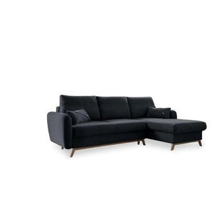 Miuform Ecksofa mit Schlaffunktion Scandic Lagom ¦ grau ¦ Maße (cm): B: 235 H: 90