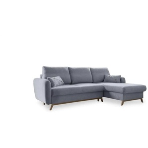 Miuform Ecksofa mit Schlaffunktion Scandic Lagom ¦ grau ¦ Maße (cm): B: 235 H: 90