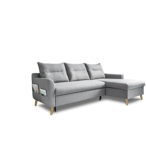 Miuform Ecksofa mit Schlaffunktion Stylish Stan ¦ grau ¦ Maße (cm): B: 224 H: 90
