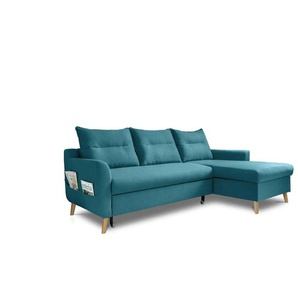 Miuform Ecksofa mit Schlaffunktion Stylish Stan ¦ türkis/petrol ¦ Maße (cm): B: 224 H: 90