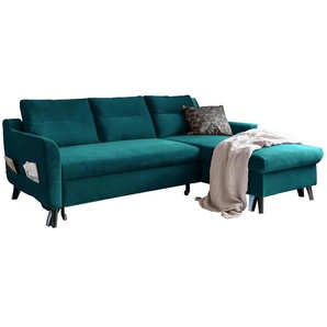 Miuform Ecksofa mit Schlaffunktion Stylish Stan ¦ türkis/petrol ¦ Maße (cm): B: 224 H: 90
