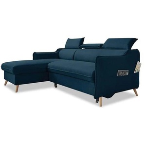 Miuform Ecksofa mit Schlaffunktion Sweet Harmony ¦ blau ¦ Maße (cm): B: 228 H: 95