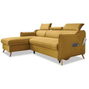 Miuform Ecksofa mit Schlaffunktion Sweet Harmony ¦ gelb ¦ Maße (cm): B: 228 H: 95