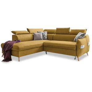 Miuform Ecksofa mit Schlaffunktion Sweet Harmony ¦ gelb ¦ Maße (cm): B: 253 H: 95