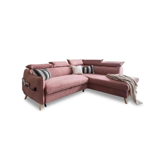 Miuform Ecksofa mit Schlaffunktion Sweet Harmony - rosa/pink - Materialmix - 253 cm - 95 cm | Möbel Kraft