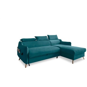 Miuform Ecksofa mit Schlaffunktion Sweet Harmony ¦ türkis/petrol ¦ Maße (cm): B: 228 H: 95