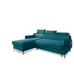Miuform Ecksofa mit Schlaffunktion Sweet Harmony ¦ türkis/petrol ¦ Maße (cm): B: 228 H: 95