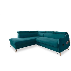 Miuform Ecksofa mit Schlaffunktion Sweet Harmony ¦ türkis/petrol ¦ Maße (cm): B: 253 H: 95