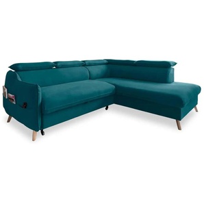 Miuform Ecksofa mit Schlaffunktion Sweet Harmony ¦ türkis/petrol ¦ Maße (cm): B: 253 H: 95
