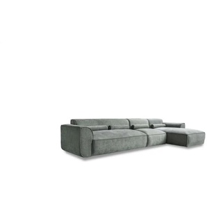 Miuform Ecksofa modular Flex Felix ¦ grün ¦ Maße (cm): B: 340 H: 70