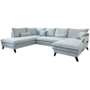 Miuform Wohnlandschaft mit Schlaffunktion Charming Charlie ¦ grau ¦ Maße (cm): B: 302 H: 90
