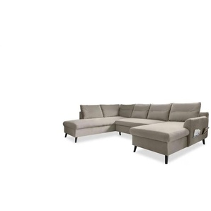 Miuform Wohnlandschaft mit Schlaffunktion Stylish Stan ¦ beige ¦ Maße (cm): B: 300 H: 90