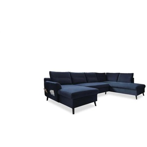 Miuform Wohnlandschaft mit Schlaffunktion Stylish Stan - blau - Materialmix - 300 cm - 90 cm | Möbel Kraft