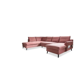 Miuform Wohnlandschaft mit Schlaffunktion Stylish Stan - rosa/pink - Materialmix - 300 cm - 90 cm | Möbel Kraft