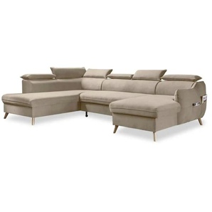 Miuform Wohnlandschaft mit Schlaffunktion Sweet Harmony ¦ beige ¦ Maße (cm): B: 321 H: 95