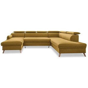 Miuform Wohnlandschaft mit Schlaffunktion Sweet Harmony ¦ gelb ¦ Maße (cm): B: 321 H: 95