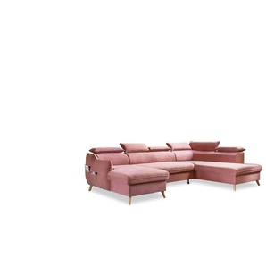 Miuform Wohnlandschaft mit Schlaffunktion Sweet Harmony - rosa/pink - Materialmix - 321 cm - 95 cm | Möbel Kraft