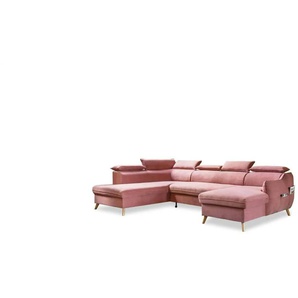 Miuform Wohnlandschaft mit Schlaffunktion Sweet Harmony - rosa/pink - Materialmix - 321 cm - 95 cm | Möbel Kraft