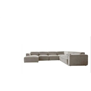 Miuform Wohnlandschaft modular Flex Felix - beige - Materialmix - 337 cm - 70 cm | Möbel Kraft