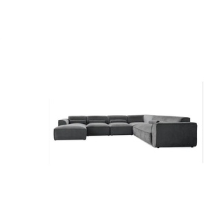 Miuform Wohnlandschaft modular Flex Felix ¦ grau ¦ Maße (cm): B: 337 H: 70