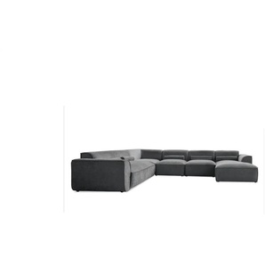 Miuform Wohnlandschaft modular Flex Felix ¦ grau ¦ Maße (cm): B: 337 H: 70